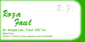 roza faul business card